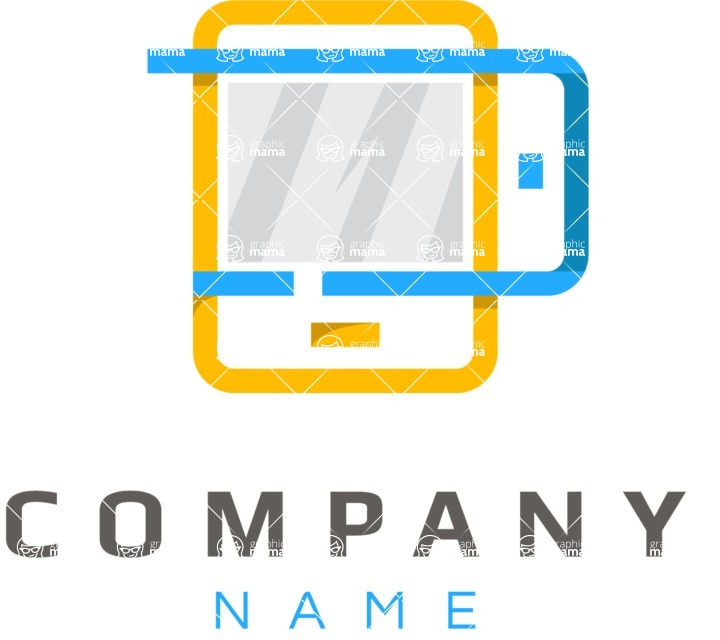 Business Logo Templates - vector graphics in a pack from GraphicMama - Modern Simple Style Mobile Company Logo Design